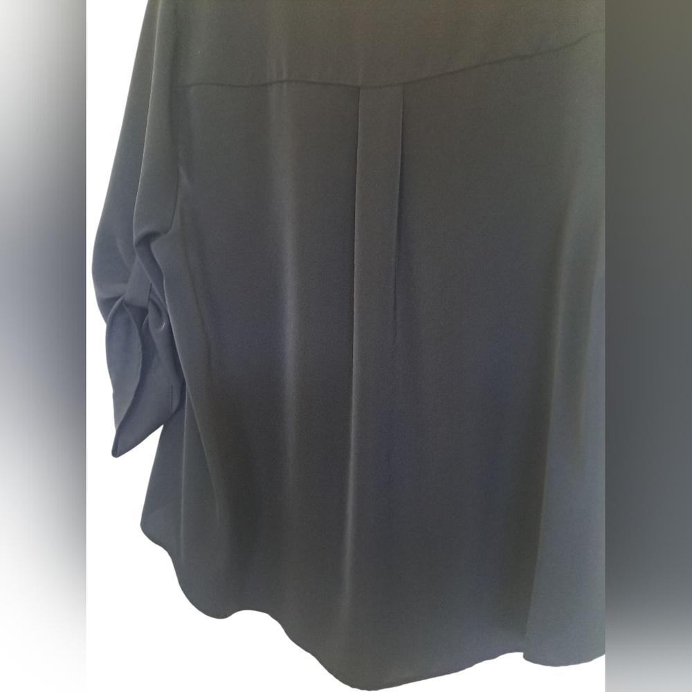 Torrid 1 Harper Studio Crepe de Chine Pullover 3/4 Sleeve Blouse - Picture 5 of 7